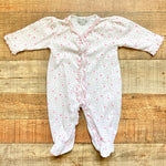 Kissy Kissy Pink Floral Snap Up Ruffle Footie Outfit- Size 3-6M