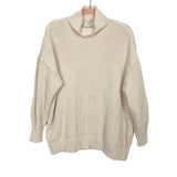 Aerie Cream Open Knit Turtleneck Sweater- Size S (see notes)