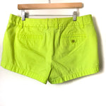 J. Crew Neon Yellow Chino Shorts- Size 12