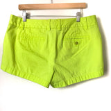 J. Crew Neon Yellow Chino Shorts- Size 12
