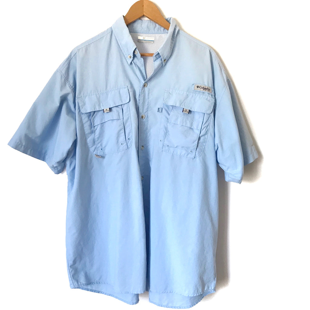 Columbia PFG Blue Short Sleeve Fishing Shirt- Size L – The Saved Collection