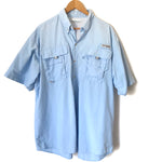 Columbia PFG Blue Short Sleeve Fishing Shirt- Size L