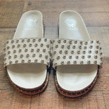 Vince Camuto Leather Studded Slide Sandals- Size 7 (BRAND NEW CONDITION)