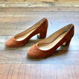 Talbots Brown Suede Round Toe Heels- Size 9 (Brand New)