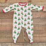 Magnetic Me Christmas Footie Pajamas- Size 3-6M