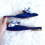 Margaux Gal Meets Glam Blue Bow Mules- Size 42