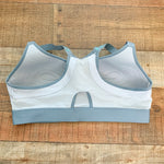 Under Armour Blue Fitted Heatgear Racer Back Sports Bra- Size XL