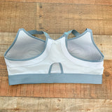 Under Armour Blue Fitted Heatgear Racer Back Sports Bra- Size XL