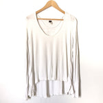 We the Free White Thermal Flowy Long Sleeve Top- Size S