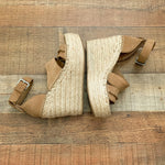 Dolce Vita Suede Strappy Espadrille Wedges- Size 7.5 (LIKE NEW)