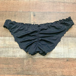 Victoria's Secret Black Back Ruched Swim Bottoms- Size M