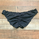 Victoria's Secret Black Back Ruched Swim Bottoms- Size M