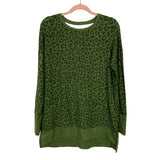 Time and Tru Green Animal Print Sweatshirt- Size S