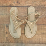 Cambiami Tan Leather Sole Sandal- Size 10 (New!)