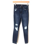 Abercrombie & Fitch Simone High Rise Ankle Distressed Jeans- Size 00 (Inseam 23")