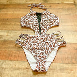 Tempt Me Animal Print Side Cutout One Piece NWT- Size M