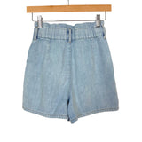 Express Light Denim Super High Rise Shorts- Size XXS