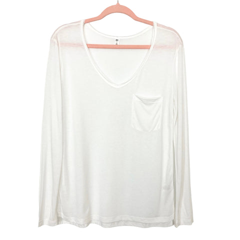 BP White Long Sleeve Front Pocket Top- Size S