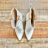 Oasis Society White Leather Booties- Size 7
