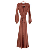Michael Costello x Revolve Camel Side Slit Maxi Dress NWT- Size M