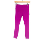 Athleta Magenta Run Free 7/8 Tight Ankle Reflector Stripe NWT- Size XXS (Inseam 21")