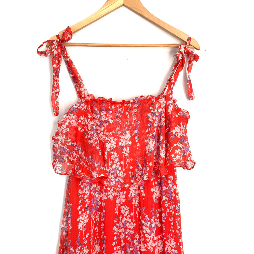 Saints + Secrets Red Floral Chiffon Dress NWT- Size S – The Saved Collection