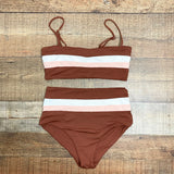 L*Space Brown Reversible Bikini Top- Size M (we have matching bottoms)