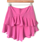 Express High Waisted Pink Ruffle Mini Skirt- Size 4