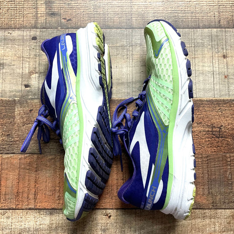Brooks Launch Green/Purple Sneakers- Size 7.5 (GOOD CONDITION)