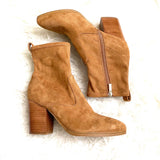Marc Fisher Brown Suede Zip Up Booties- Size 7
