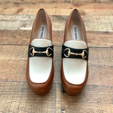 Steve Madden Cognac/White/Black Platform Loafers- Size 7 (See Notes)