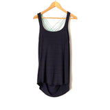 Lululemon Black Exposed Back Built In Bra Tank- Size ~ L