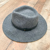 Adora Grey Wool Hat With Black Belt