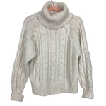 A New Day Cream Turtleneck Cable Knit Sweater NWT- Size S