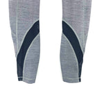 Lululemon Heathered Grey with Front Zippers and Mesh Detail Leggings- Size 4 (Inseam 24.5")