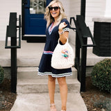 Sail to Sable Navy Rick Rac Dress NWT- Size XS