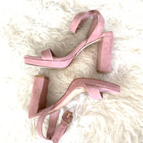 Antonio Melani Light Pink Suede Block Heel- Size 7 (See notes!)