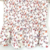 American Eagle White Floral Smocked Blouse NWT- Size XS