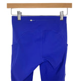 Lululemon SW20 Royal Blue with Side Pockets Full Length Leggings- Size 4 ( Inseam 27.5")
