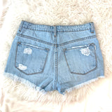 Nature Distressed Light Denim Cut off Shorts- Size M