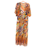 No Brand Sheer Animal Print/Striped Duster Cover Up NWT- Size OS