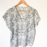 Find. Snakeskin Print V Neck Top- Size XS