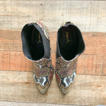 Qupid Snakeskin Ankle Booties- Size 7.5 (Great Condition)