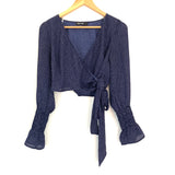 Beau Tissu Crop Tie Dot Crop Top- Size S (see notes)