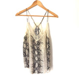 Lovestitch Snakeskin Lace Trim Cami NWT- Size S