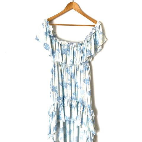 Skylar + Madison Blue Off The Shoulder High Low Dress- Size S – The Saved Collection