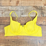 Stoney Clover x Target Yellow Textured with Back Cut Out Padded Underwire Bikini Top- Size XL (we have matching bottoms)