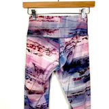 Lululemon Pink and Blue Printed Leggings- Size 4 (Inseam 23.5”)