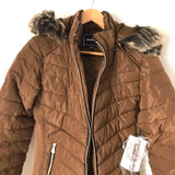 Snobbish Brown Removable Hood with Faux Fur NWT- Size S