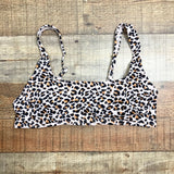 Xhilaration Animal Print Ribbed Padded Bikini Top- Size M (sold out online, we have matching bottoms)